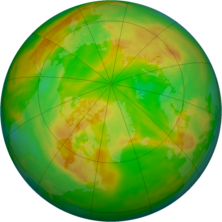 Arctic ozone map for 04 June 1986